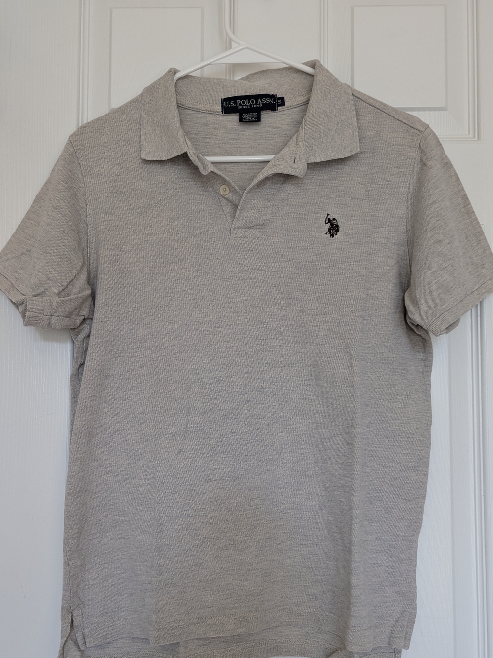 U.S. Polo Assn. Light Heather Gray Polo Shirt with Embroidered Logo